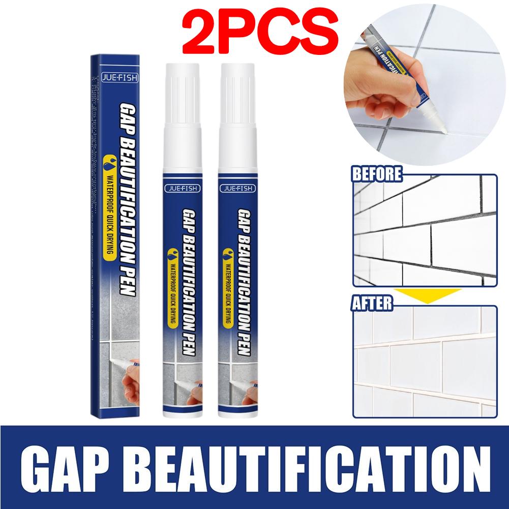 Waterproof Tile Gap Repair Pen Odorless White Tile Refill Wall Grout Marker Bathroom Porcelain Mouldproof Filling Cleaner Agents