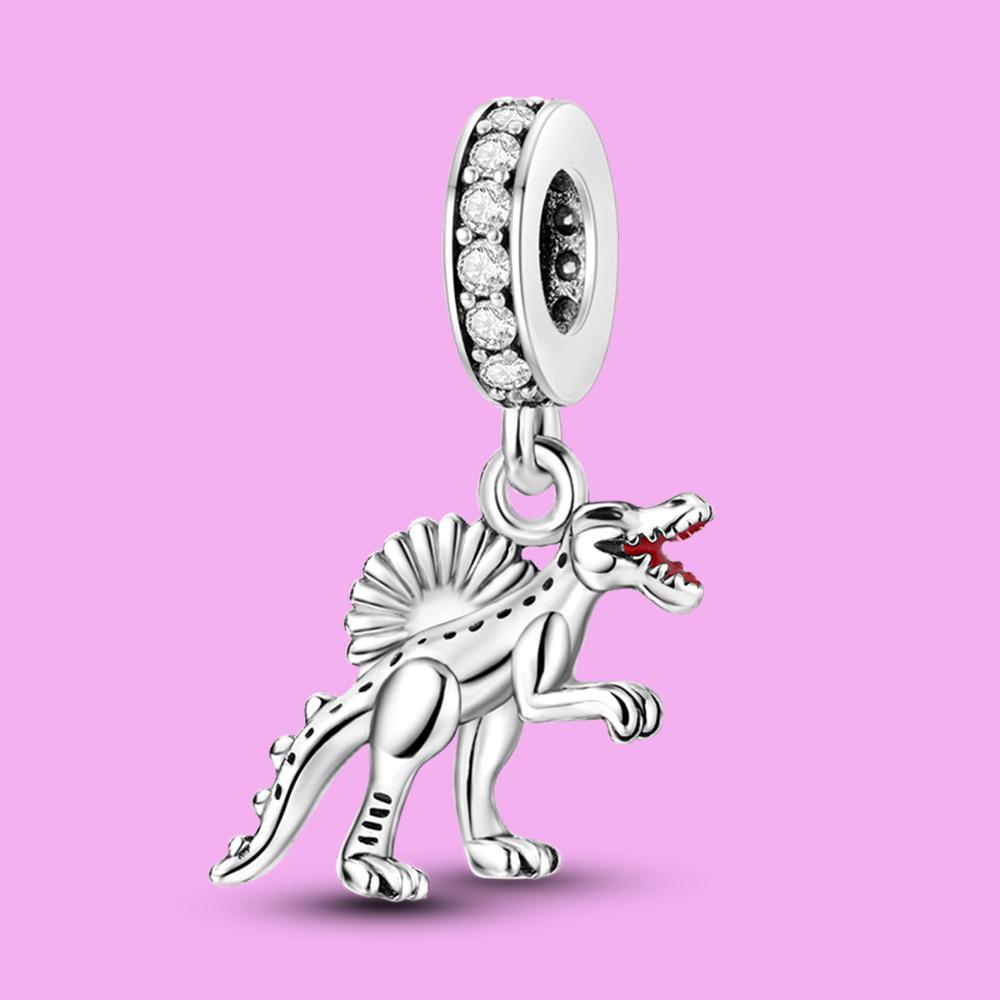 Pendant Charm Bead Copper Spinosaurus Pendant Beads Fit Original Bracelet For Jewelry Making Valentine'S Day Gift
