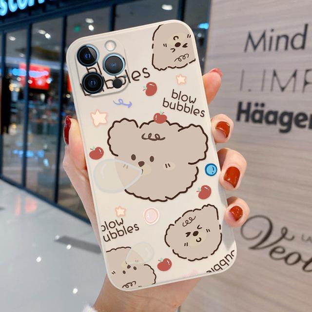 For Funda Iphone 11 Case Luxury Flower Phone Case For Iphone Xr 14 13 12 11 Pro Xs Max 8 7 6s Plus X Se Soft Tpu Matte Cover