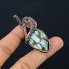 Copper Larimar Pendant Gemstone Handmade Jewelry, 999 Copper Wire Wrapped Pendant, Gift For Wife Jewelry