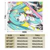 Cute Hatsunes Mikus Anime Style Plush Blanket Novelty Throw Blanket for Home 200x150cm Plush Thin Quilt,