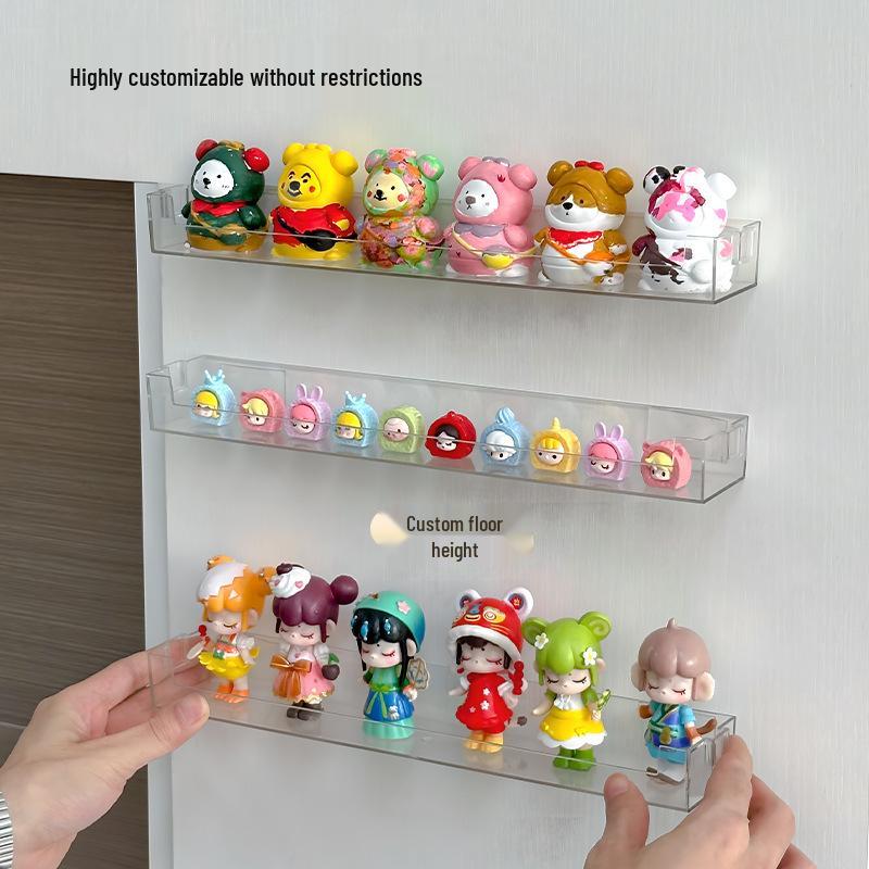 Pop Mart Acrylic Wall-Mounted Display Rack for Figurines & Ornaments