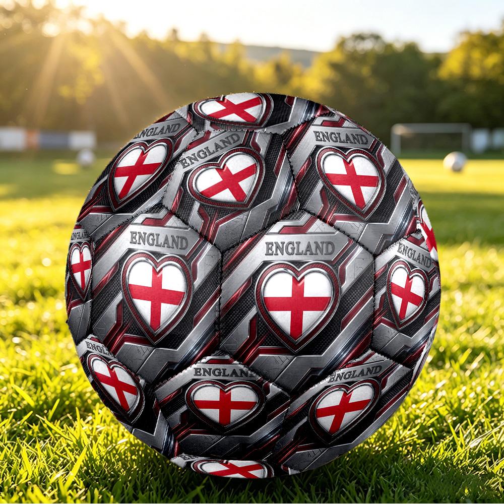 England Football Printed Size 5 Soccer Ball Wear Resistant Standard Adult Training Football Fan Gift for Indoor Outdoor Match Sports