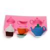 New 3D Teapot Cup Cupcake Silicone Fondant Mold Cake Pastry Decor Sugar Craft Mould Baking Tools