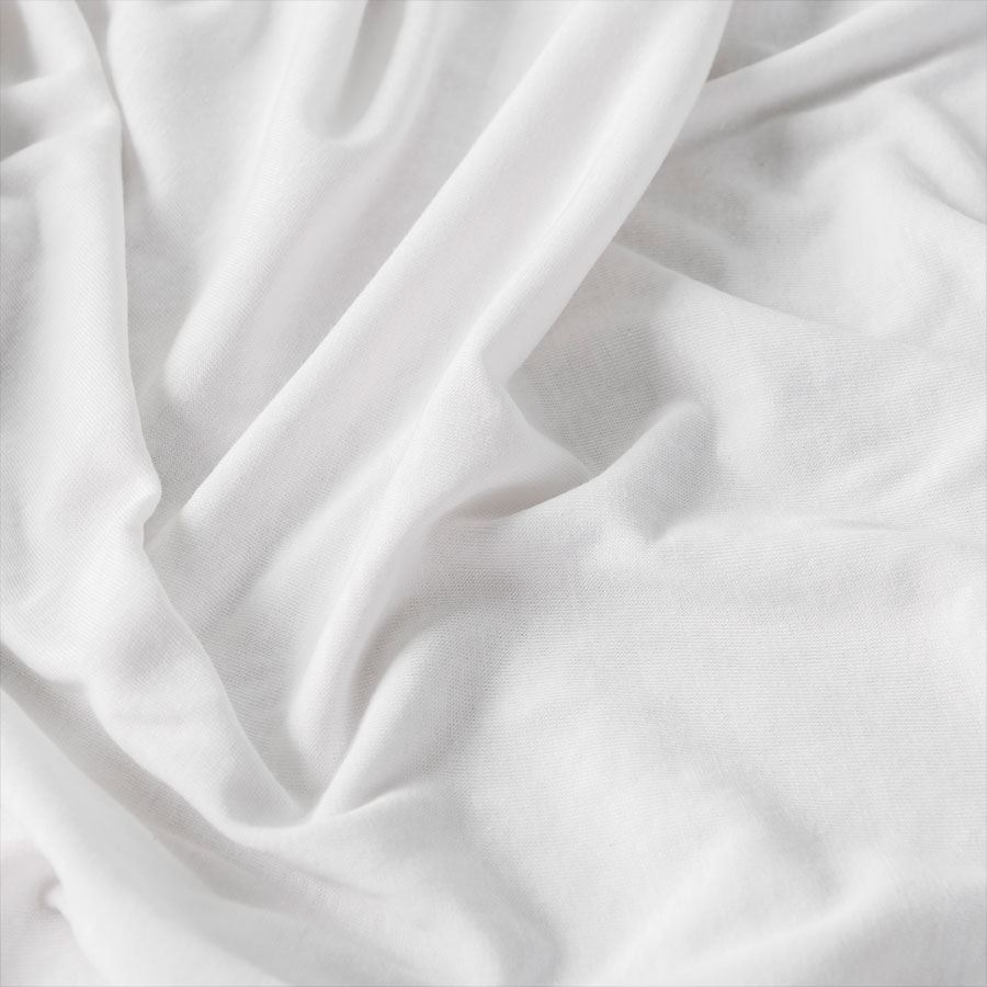 DREAMY PREMIUM Jersey Sheet - White Smooth - 90x200cm
