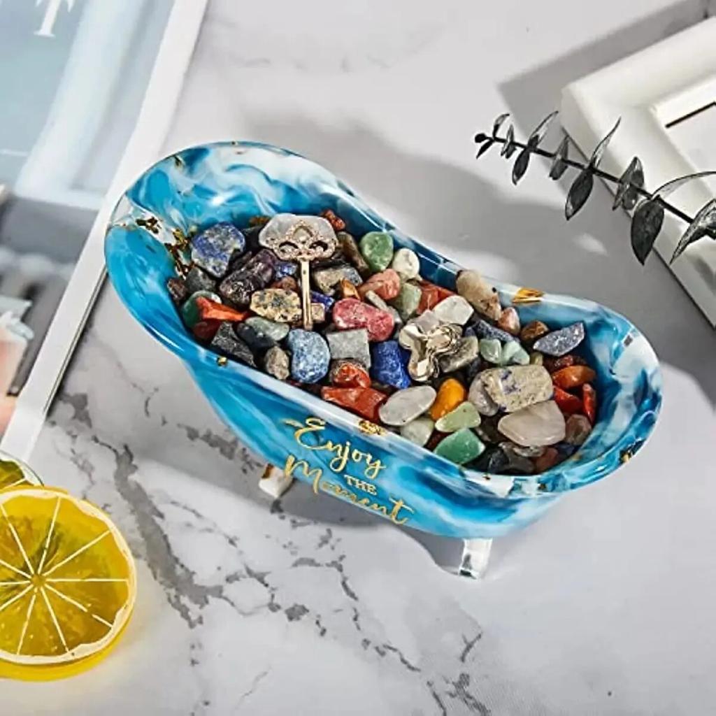 DIY Crystal Epoxy Resin Mold Bathtub Soap Box Storage Box Tray Mirror Silicone Mold