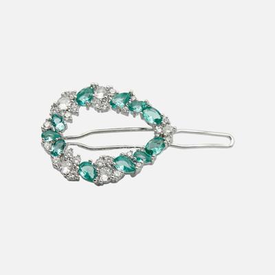 J.Lauren Green Cubic Leaf Hair Pin H01420