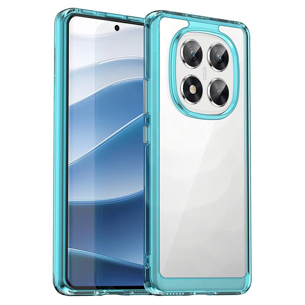 

For Xiaomi Redmi Note 14 Pro 5G/Poco X7 5G Case TPU+Acrylic Protective Clear Phone Cover Transparent Blue