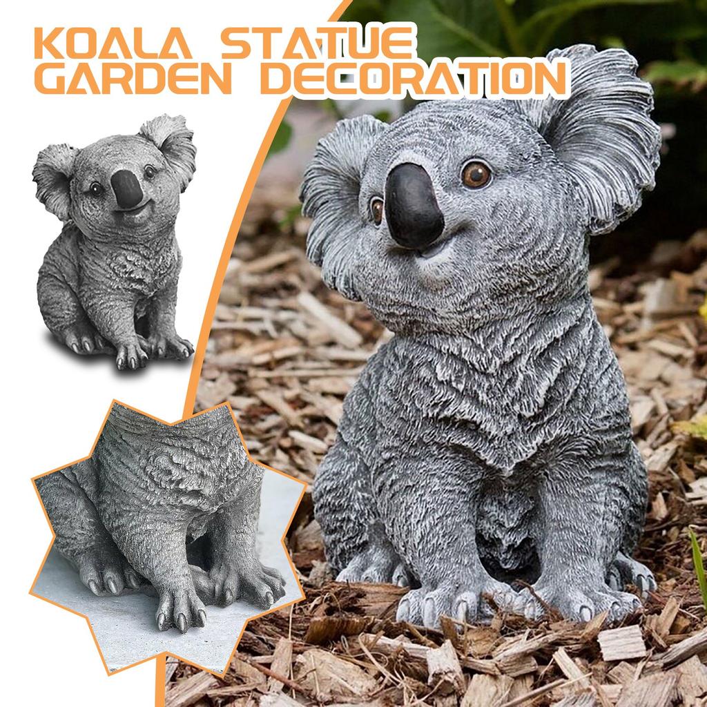 Outdoor Statue Creative Garden Decoration Cute Statue Vivid Koala Garden Figurines Ornament for Friends Garden Decoration