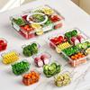 Divided Serving Tray with Lid , Food Storage Container, Snack Box, 8 Compartment Snack Containers, Fruit Storage Containers
