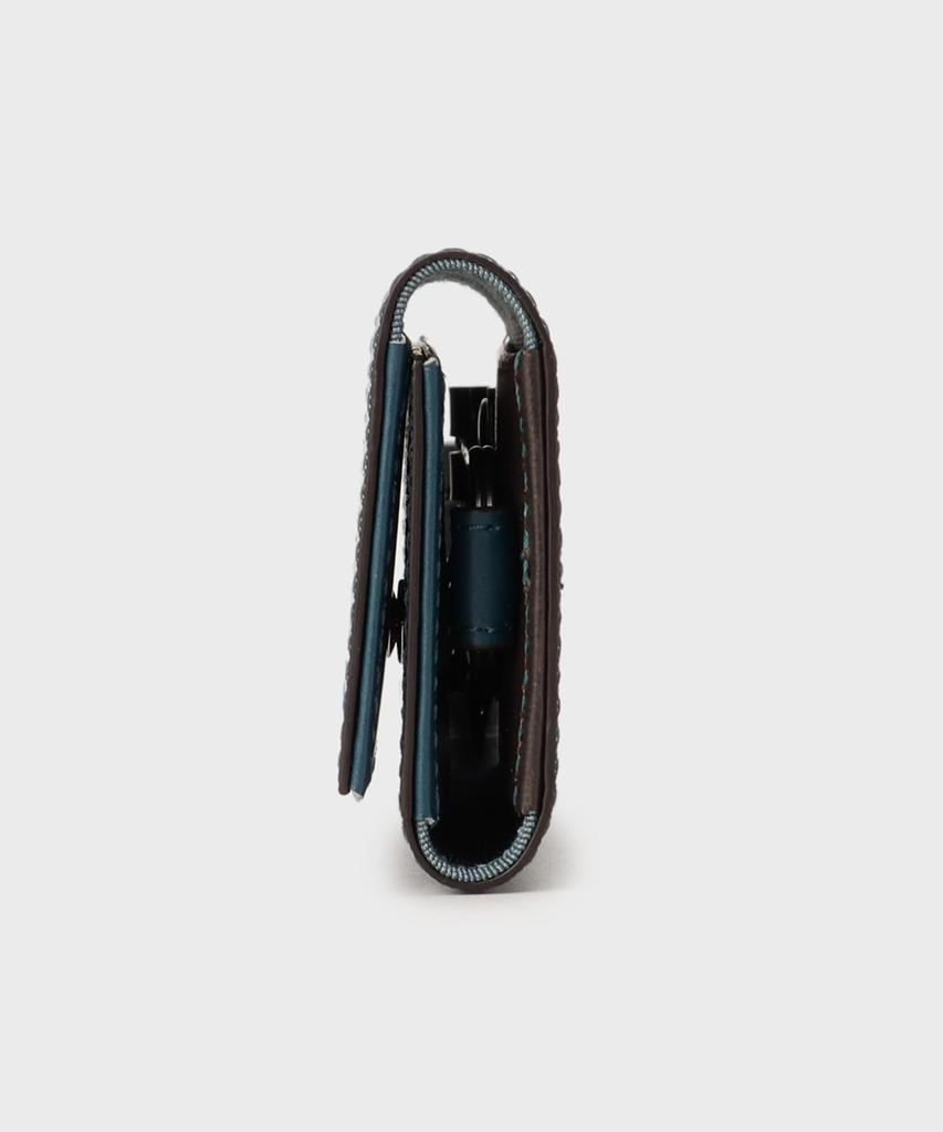 Takeo Kikuchi Key Case, Key Holder, Charm [NEW Leather Ripple] Key Case G8709491 Men's Navy (094) 00 (FREE)
