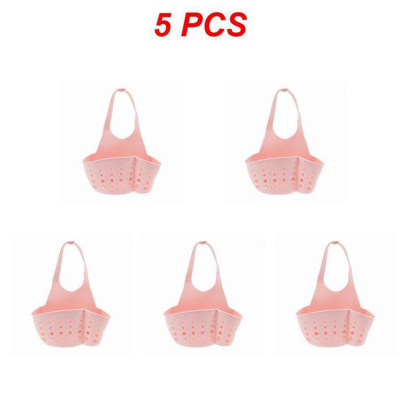 1~10PCS Sink hanging drain basket storage hanging basket storage rack drain rack adjustable snap- soap sponge rack kitchen