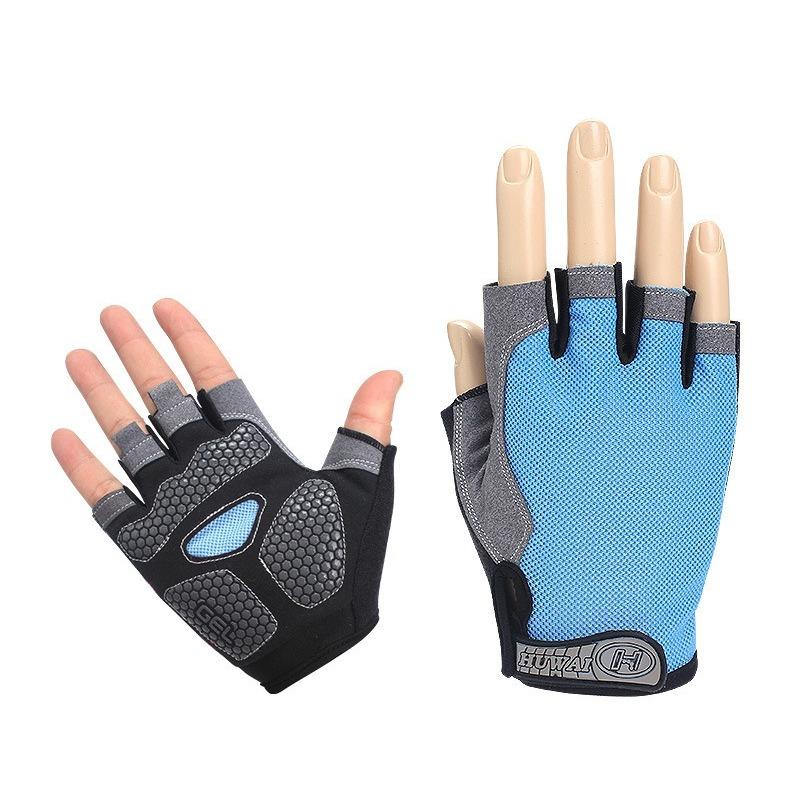 Half Finger Fitness Gloves for Training Iron Lifting Weightlifting Outdoor Hiking Cycling Anti Slip and Wear-resistant Sports Gloves