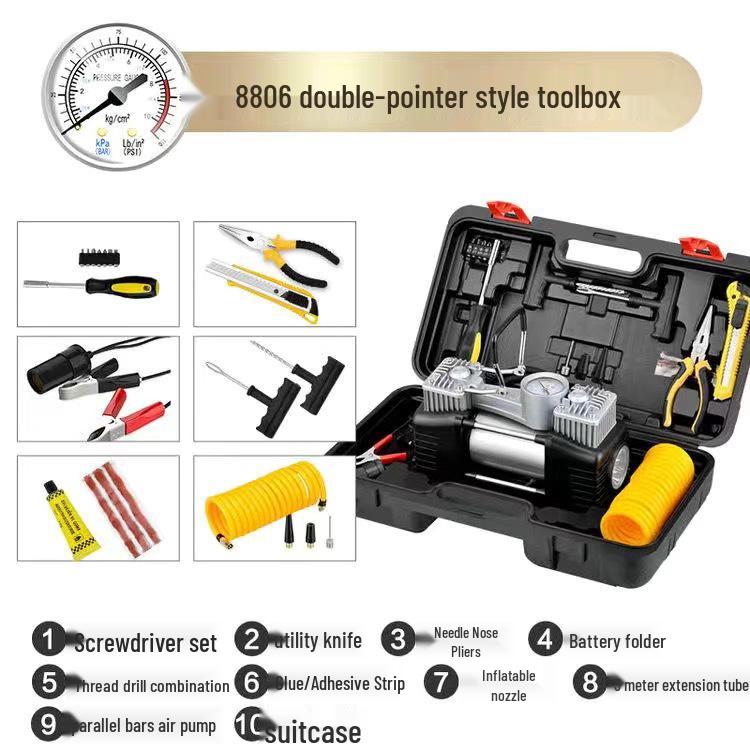 High-Power Dual Cylinder Portable Car Air Pump for Off-Road Tires