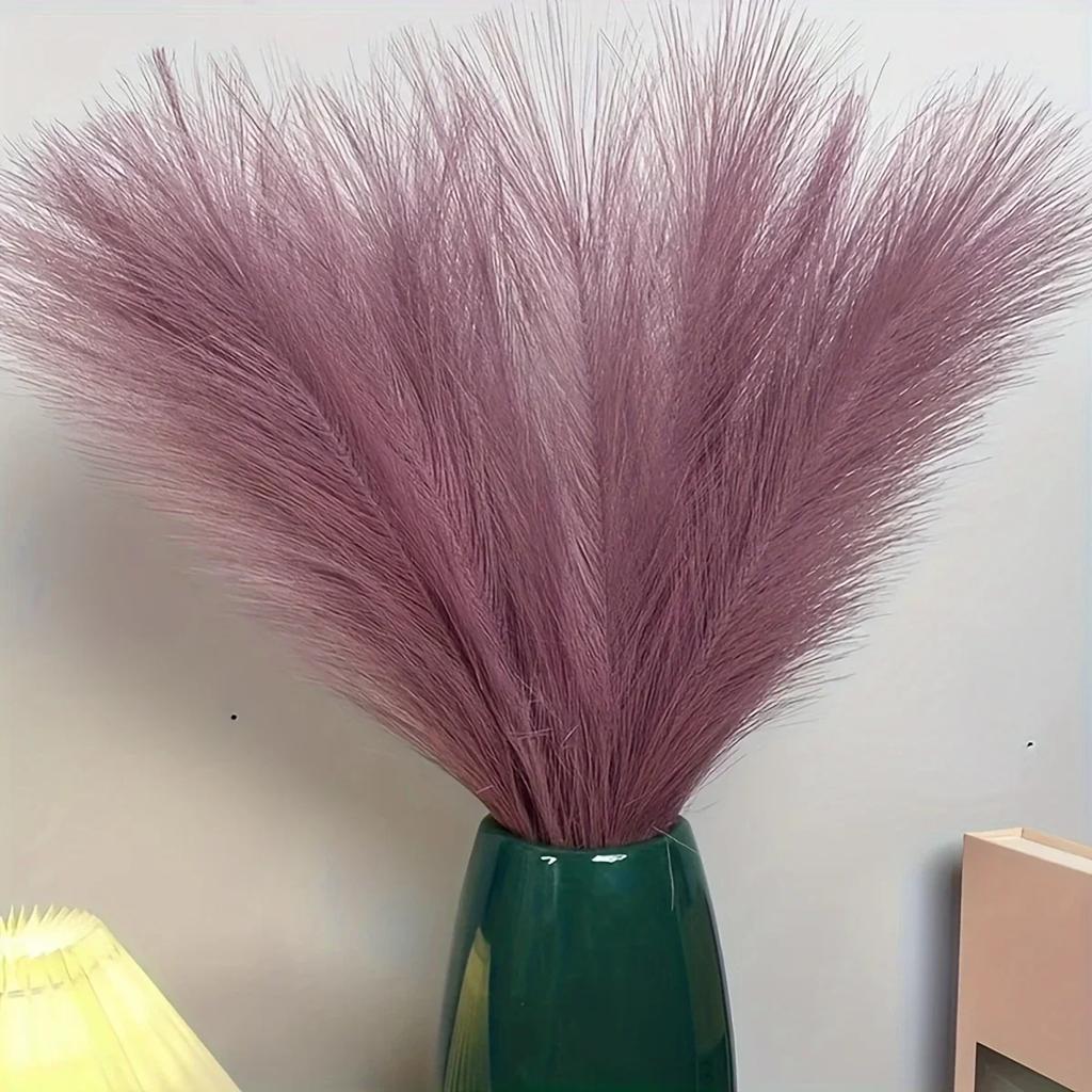 3PCS - Fluffy Reed Imitation Pampas Grass - Family Wedding Decoration Fake Flower and Grass Decoration