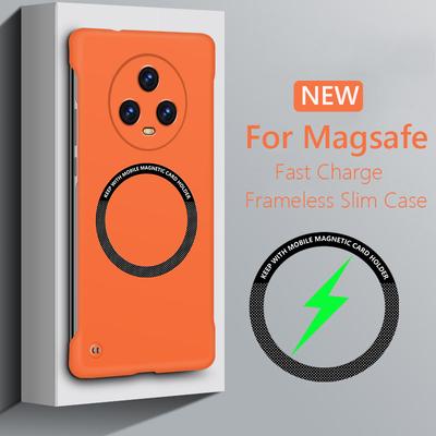 Rahmenlose Magnetische Für Magsafe Slim Case Für Honor Magic5 Pro Magic4 Pro Magic 5 4 3 Pro 5G Kabelloses Laden Hart Rückseite