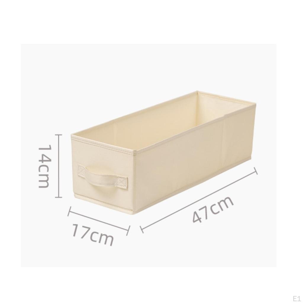 Textile Storage Box SoftSided with Handle Opencloset Top Organizer for Wardrobe, Shelf