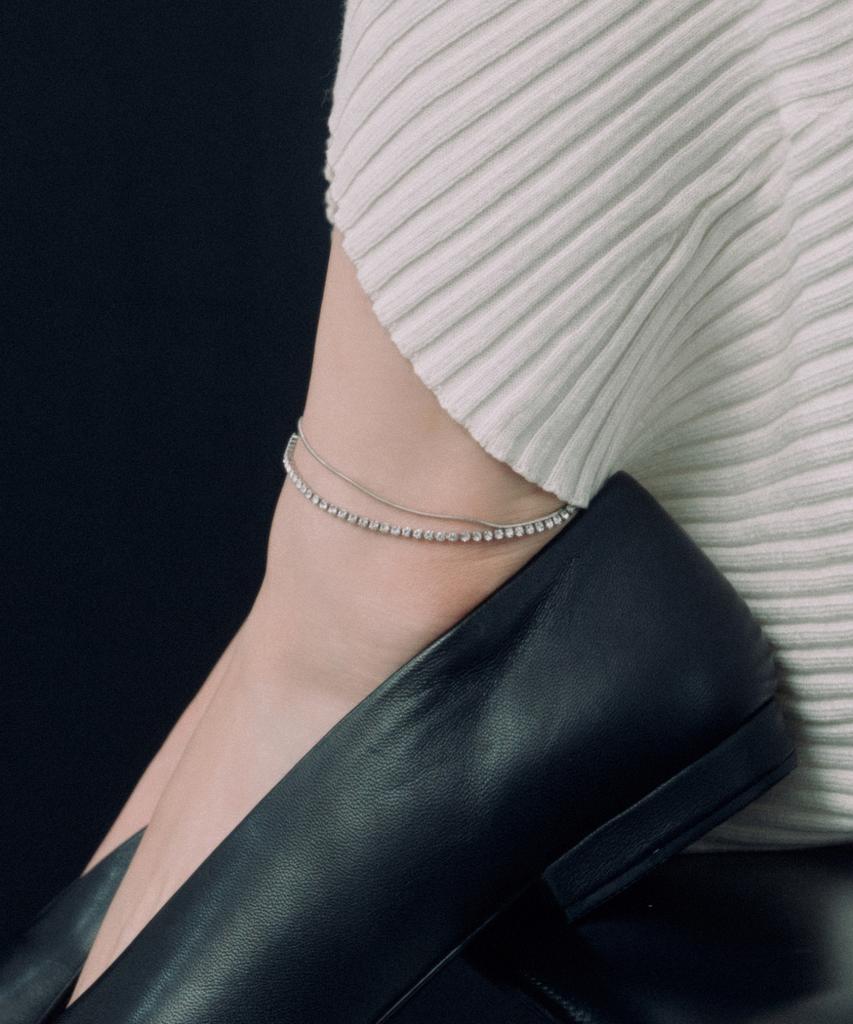 Novice Tokyo Cubic & Round Chain Anklet [Stainless] / Silver