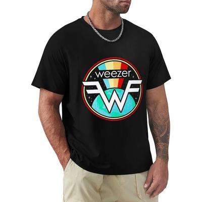 Pánské tričko Weezer Tričko Letní Ležérní Krátký Kulatý Výstřih Krátký Rukáv Top(3)