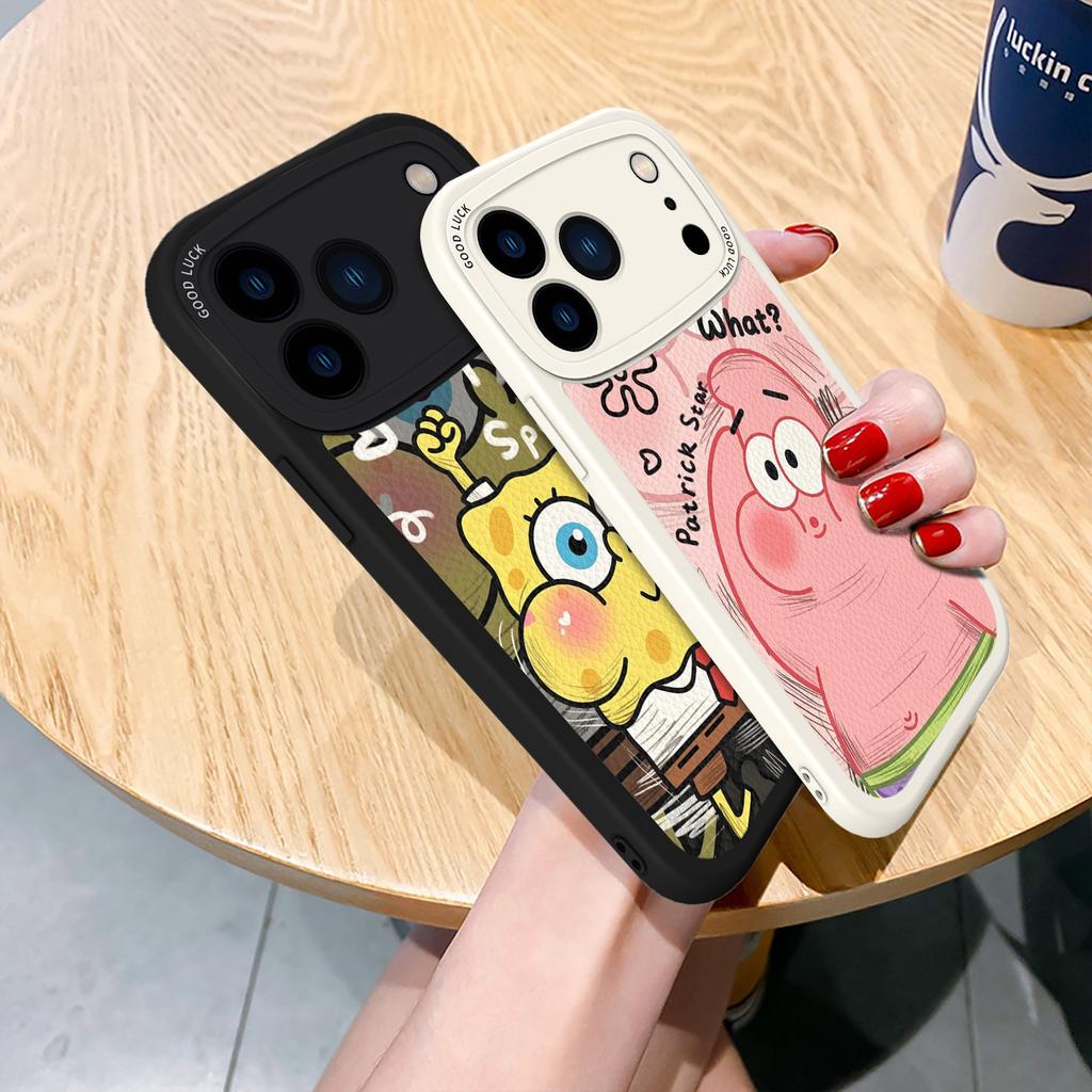 New Lambskin Soft Shell SpongeBob SquarePants Patrick Star Mobile Phone Case Apple 11/11/11 ProMax Cartoon Situation