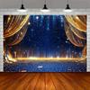 Party Ball Background Golden Glittering Stage Horseracing Sparkling Star Photography Children Birthday Background Decoration