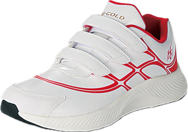 HI-GOLD Baseball Training Shoes PU-1032R White X Red, Size 27.0cm