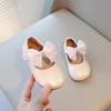 Girls Chic Flats for Wedding Party Classic Simple Elegant Kids Dress Shoes with Lace Bow-knot Princess Sweet Children Mary Janes