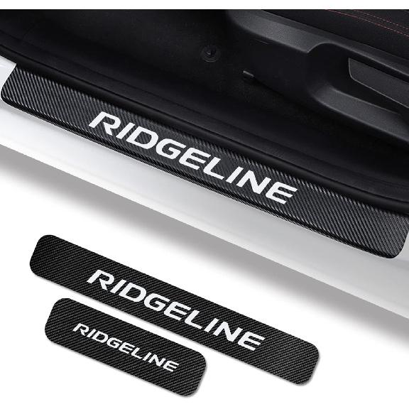 Fit For Ridgeline 2005-2024,Car Door Sill Protector For Honda Ridgeline Accessories, Carbon Fiber Leather Door Sill Sticker,Reflective Automotive