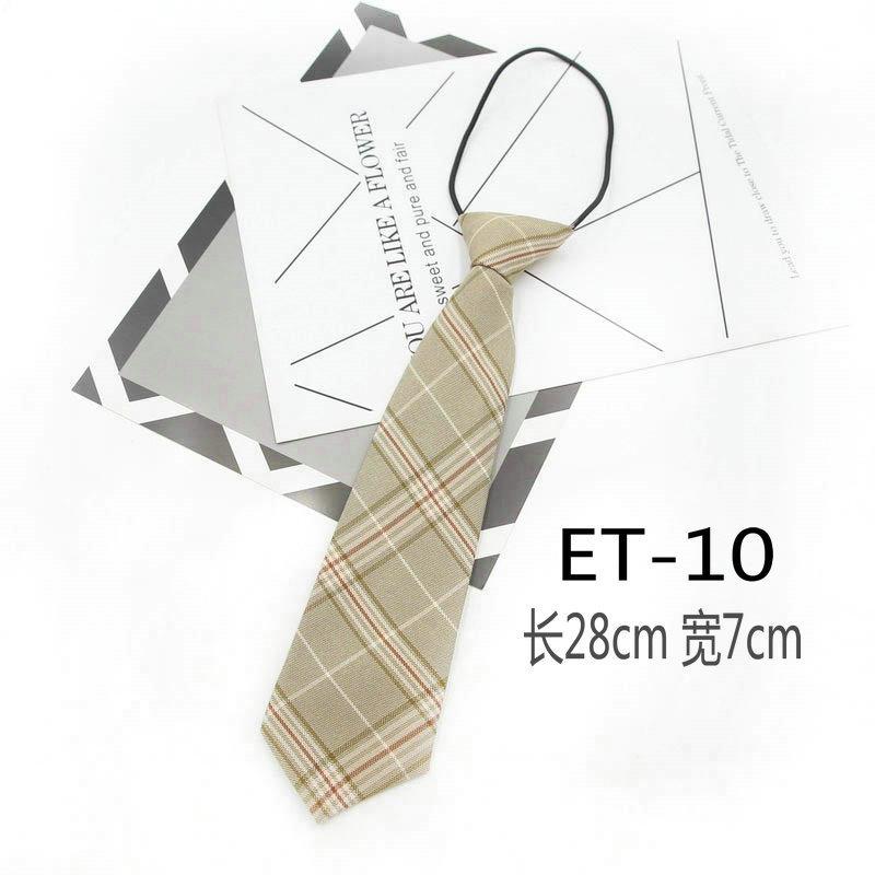 Ins Plaid Cotton Tie, Women'S Uniform College Style Rubber Band, Free Lazy Tie