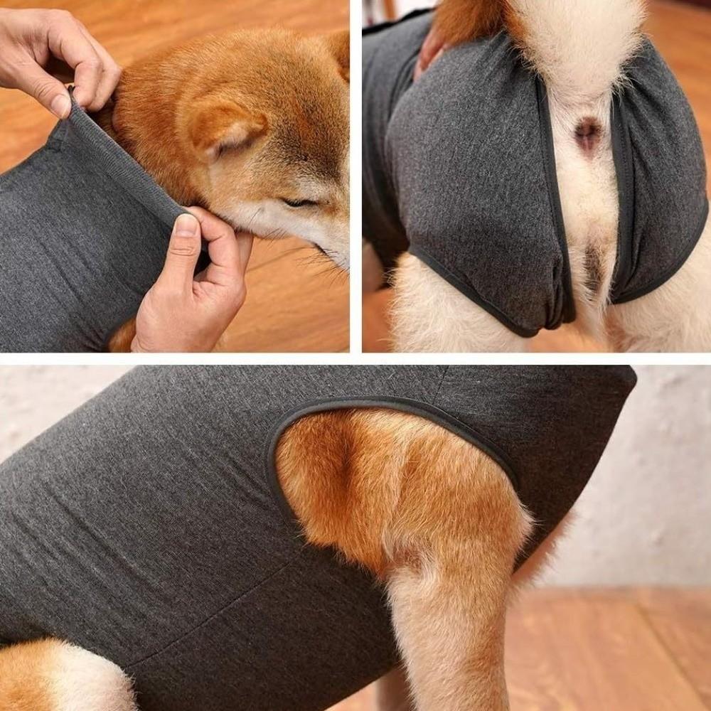 Breathable Dog Sterilization Suit Elastic Cat Jumpsuit Pet Anti-Lick Suit  Wound Protection