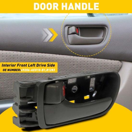 For 2004-10 Toyota Sienna Interior Door Handle Front Left With Door Lock Button