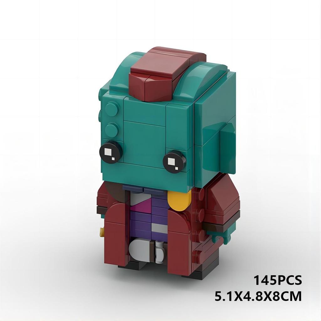 Creative Anime MOC Building Blocks – Square-Headed Figure, Yodtō – Non-Mechanical Fin Assembly Toy, Educational Playset, Gift for Boys