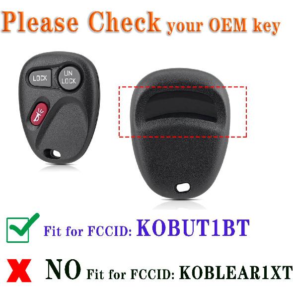 Remote Key Fob Replacement Car Key for 1999 2000 2001 Chevy Silverado S10 GMC Sierra Sonoma / Chevy Suburban Tahoe 2000 2001 GMC Yukon Keyles Entry