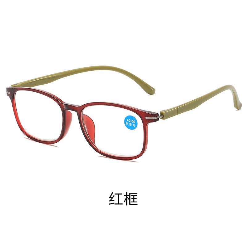 

Green reading eyeglasses Anti Blue Light Ultra Light Square Vintage Computer Hyperopia Glasses Prescription Lenses Presbyopia +1.0 2.5