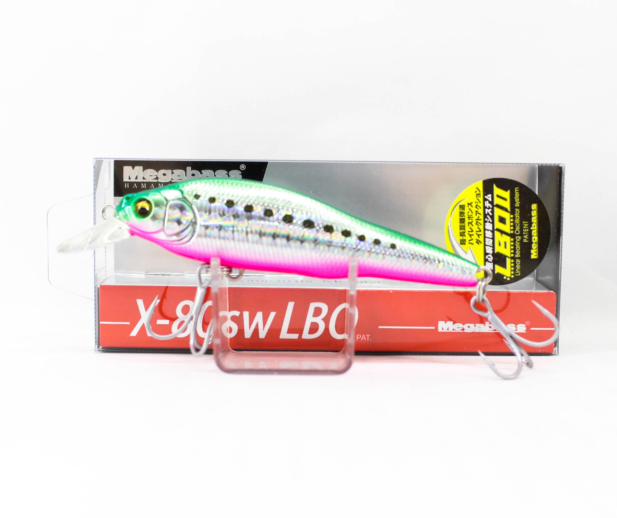 Megabass X-80 SW LBO Shallow Sinking Lure GG Reaction Iwashi (7774)