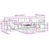 Outdoor Sofa Set with Cushions 8 pcs Natural and Light Grey