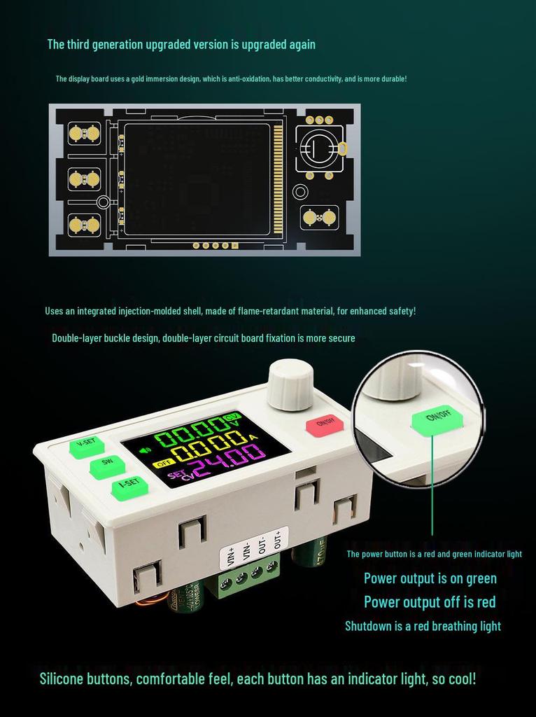 SK180X CNC Adjustable DC Power Supply, 9A/180W, Solar Charging Module with Constant Voltage/Current