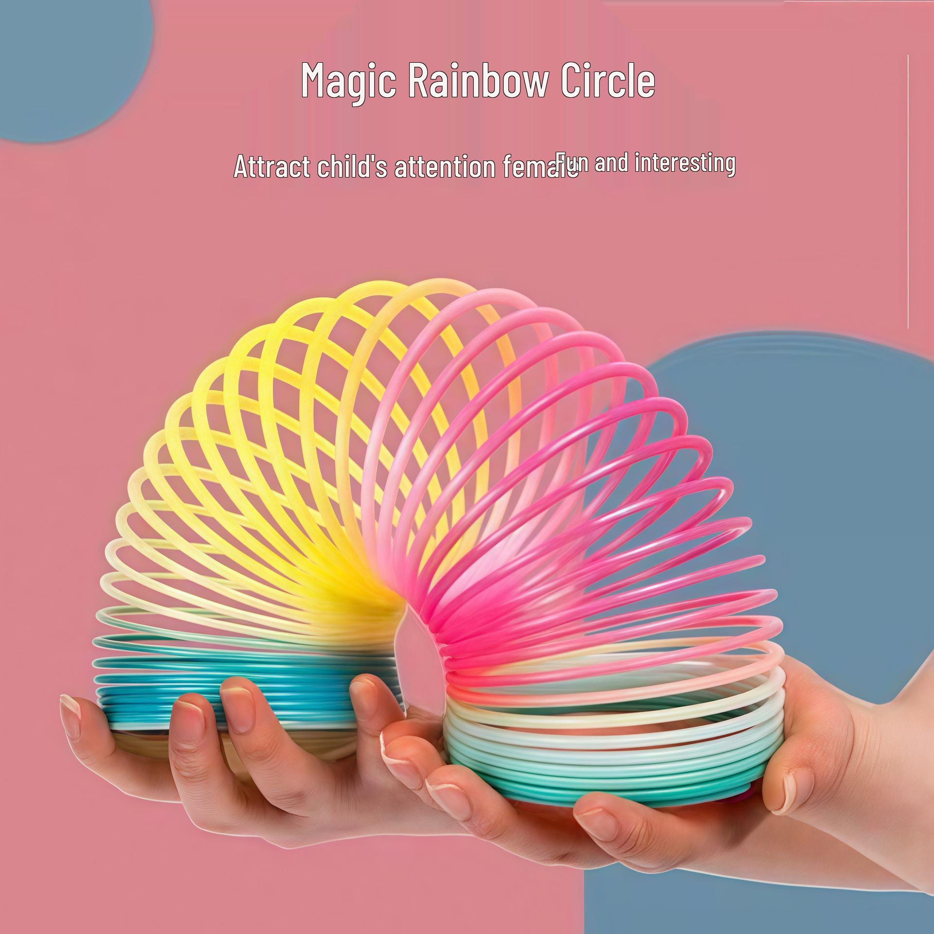 

Ever-changing Lala Stackable Spring Coil Magical Rainbow Rings Toy - Children s Gift