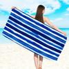 1pc Fashionable Colorful Striped Large Beach Towel, Quick Drying Absorbent Swimming Beach Towel, Available In Multiple Colors