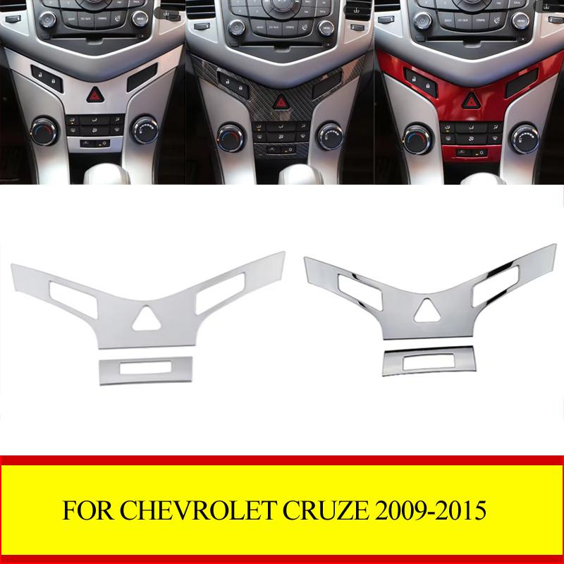 ABS Center Console Panel Air Conditioning Vent Sequin Trim Sticker For Chevrolet Chevry Cruze 2009-2015 Car Accessories