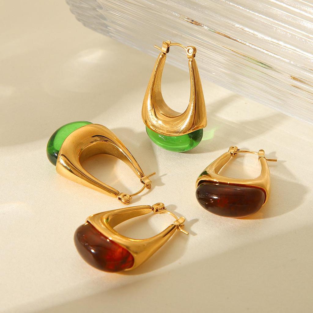 Maillard Retro Titanium Teardrop Ear Cuffs: Stylish, Versatile Niche Stainless Steel Jewelry