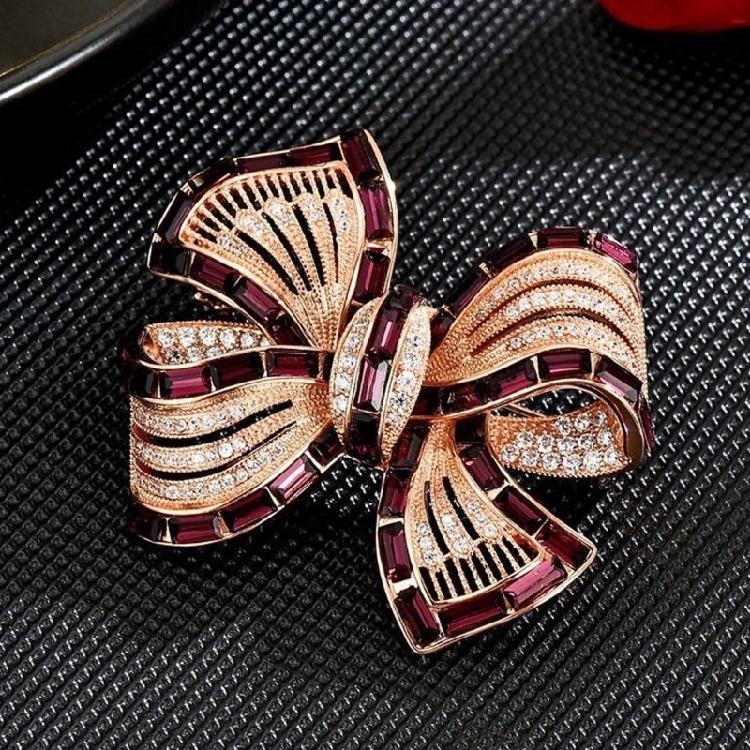 Bowknot Brooches Fashion Statement Brooch Evening Party Brooch Unique Bowknot Clothing Jewelry Present for Women Girl