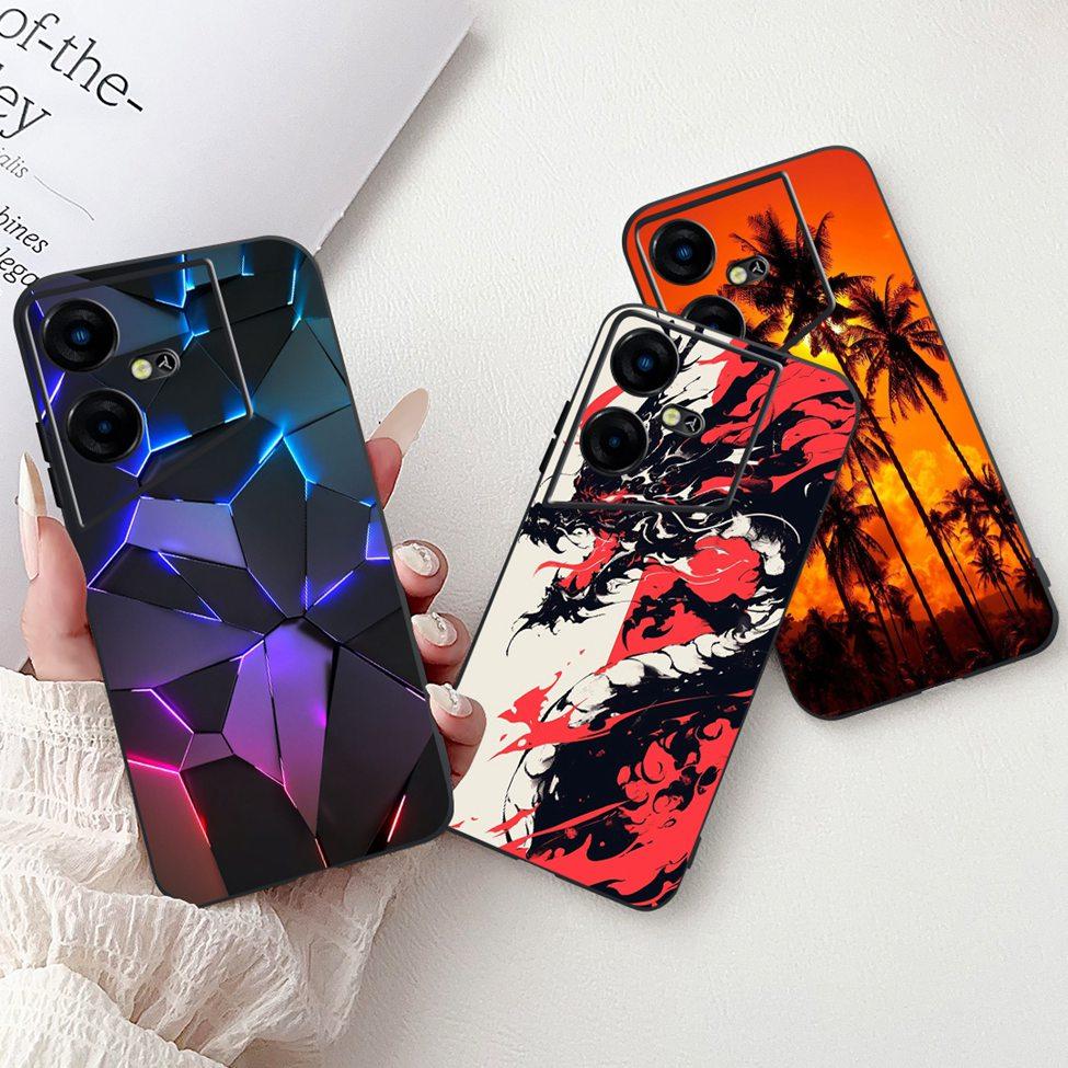 6,82'' Für Techno Pova Neo3 LH6n Rückabdeckung Für Tecno Pova Neo 3 Hülle Silikon Luxus Mode Niedliche Cartoon Katze Stoßfest Funda