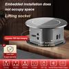 High quality intelligent lifting electric EU universal wireless charging socket embedded kitchen table invisible power plug