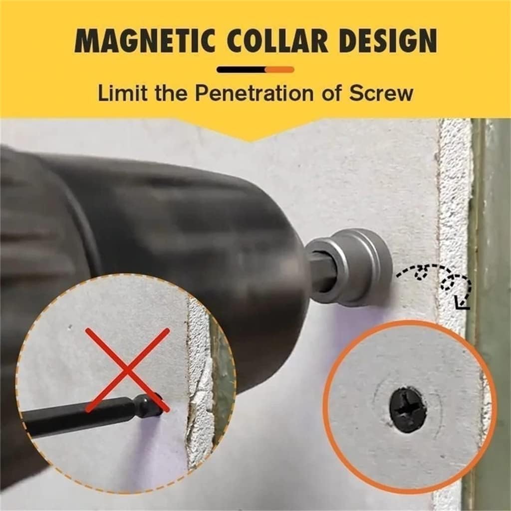 5/10pcs 25/50mm Drywall Screwdriver Bits Short Depth Stop Plasterboard 6.35mm Shank Stop Screws Woodworking Gypsum Board Locator