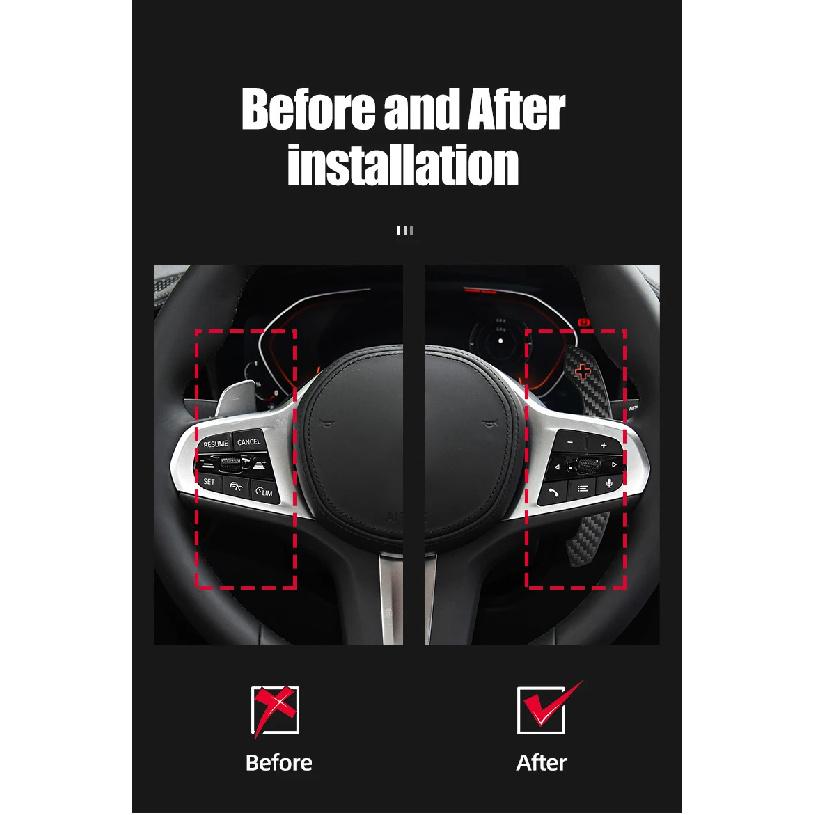 Carbon Fiber Steering Wheel Paddle Shifter Extension For BMW F20 F06 F13 F15 F16 F34 F44 F90 F82 F83 87 Shift Gear Paddle Blade