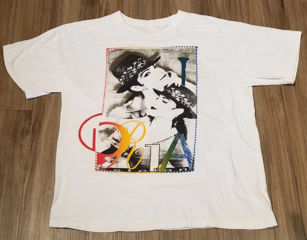 Vtg Gloria Estefan Tour Music Cotton White All Size T Shirt For Men BT322 L