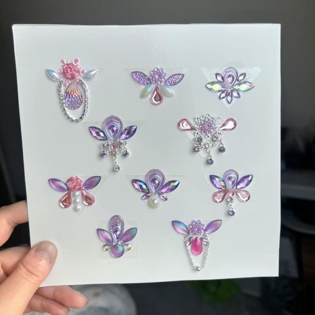 Princess Makeup Tassel Stickers – Kids' Ancient Costume Eyebrow Decorations for Stage Performances