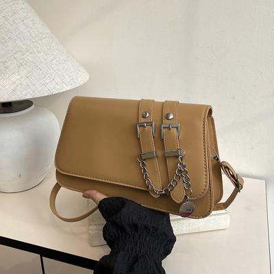Basit Koltuk Altı Küçük Kare Çanta Retro Trend Omuz Çantası Kadın Modası Omuz Postacı Çantası