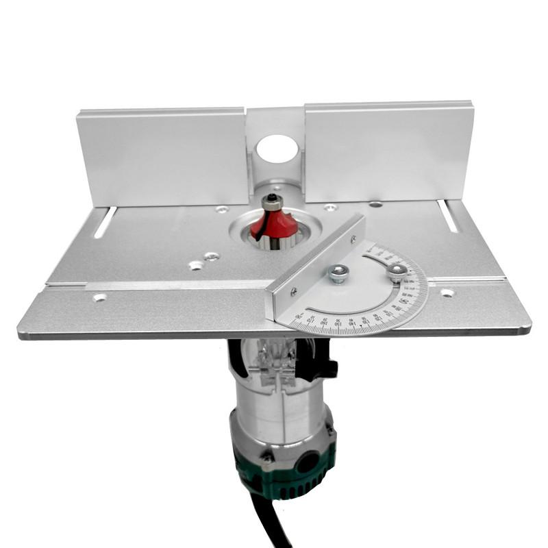Multifunctional Aluminium Router Table Insert Plate Woodworking Electric Wood Router Flip Plate for Working Benches Router Plate